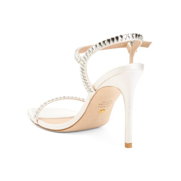STUART WEITZMAN White Made In Spain Gemcut 100 Sandals - Picture 2 of 2